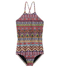  65 Billabong Sahara Sunset One Piece Halter Swim NWT Sz 4 Girls Bathing Suit