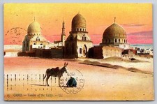 Postcard Egypt Cairo Tombs Of The Caliphs Kalifs 1909 Egyptian Stamp Posted