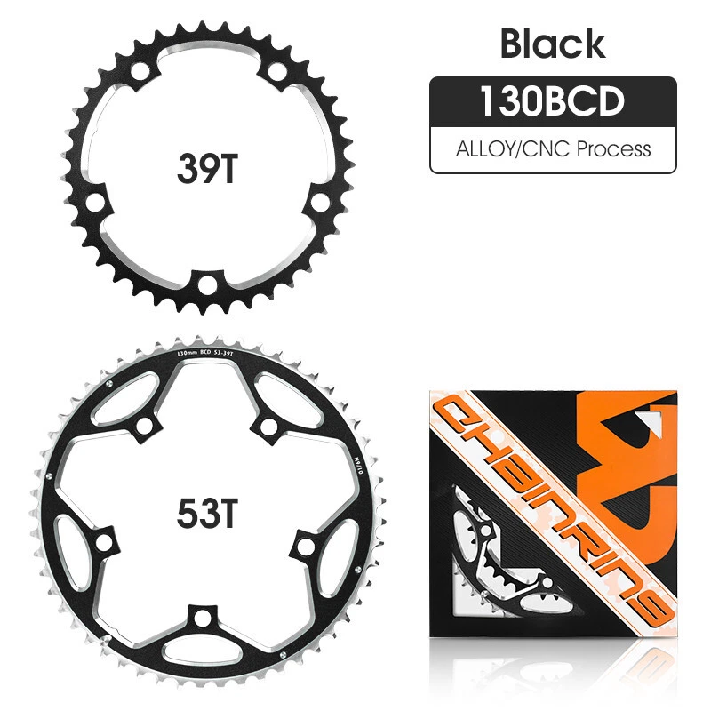 WEST BIKING Road Bike Double Chainring 130BCD 39/53T Tooth Plate 8/9/10/11 Speed - Image 4 of 4