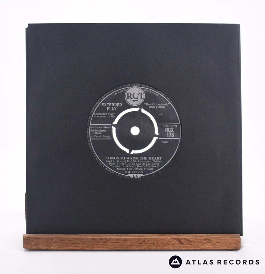 Jim Reeves - Songs To Warm The Heart - 7" EP Vinyl Record - VG - Image 2 of 4