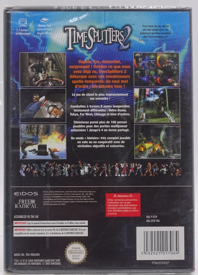TIME SPLITTERS 2 -- NINTENDO GAME CUBE -- NEUF SOUS BLISTER -- 218 - Imagen 2 de 4