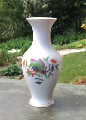 Meissen schlank Vase Chinesischer Schmetterling Höhe 23,5cm Goldrand 1. Wahl top