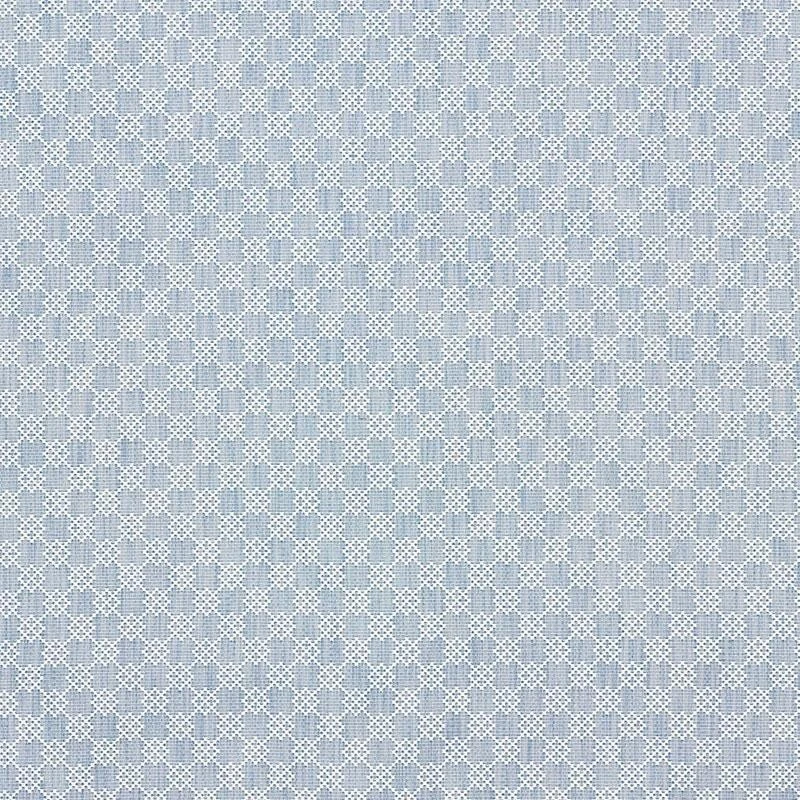 Schumacher Versatile Geometric Uphol Fabric- Albert Fret / Blue 1.75 yd 75562 - Image 2 of 2