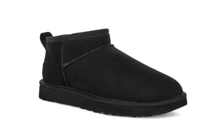 UGG Classic Ultra Mini Slip-On Sheepskin Boots Booties BLACK  Sz 9