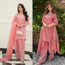3 Piece Pakistani Designer farshi shalwar suit