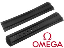 Authentic NEW Omega Black 20mm Rubber Strap CVZ015752 42mm Omega Seamaster 300m