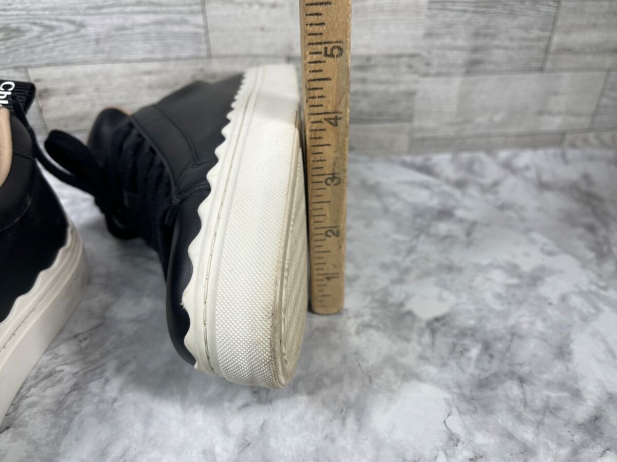 Chloe Sneakers Women 36 / 5.5M Lauren Shoes Black Leather Chloe Sneakers Women 36 / 5.5M Lauren Shoes Black Leather