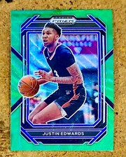 2023 Panini Prizm Draft Basketball Green Wave Prizm Justin Edwards #26 Kentucky