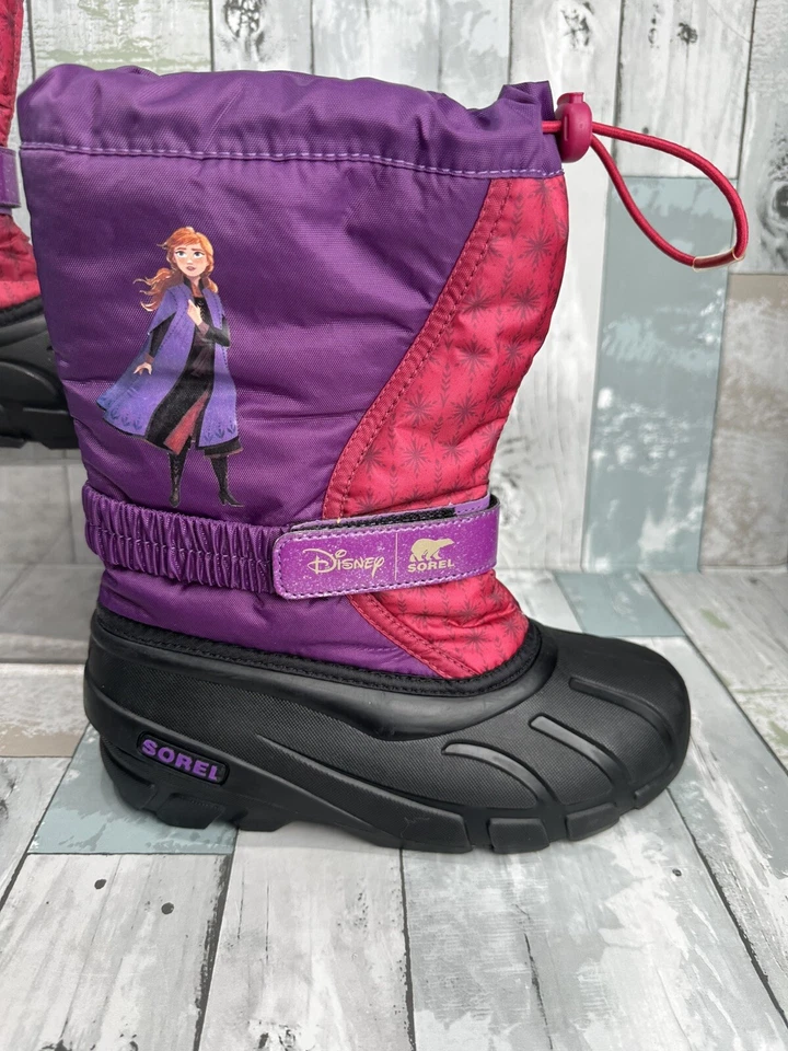Sorel Botas de Invierno Disney Frozen Anna Jóvenes Aire Libre Niños Niñas Talla 4 NUEVAS Foto 4 de 4