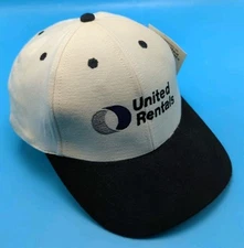 UNITED RENTALS South Bend hat white black adjustable cap *NEW*