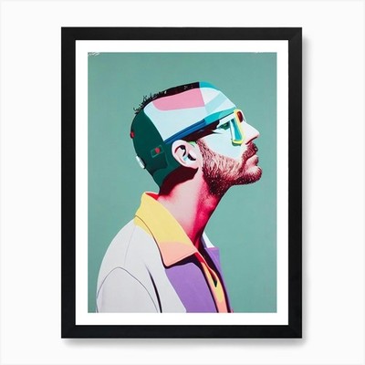 Benny Benassi Colourful Illustratio Framed Wall Art Poster Canvas Print Picture