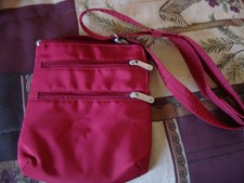 TRAVELON CLASSIC NWOT CROSSBODY BAG, DARK RED, RFID ANTI THEFT SAFETY PURSE