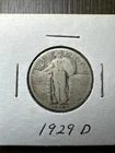 1929 D Standing Liberty Quarter  90% Silver