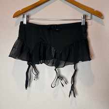 Frederick's of Hollywood of black garter or suspender belt lingerie minimalist a