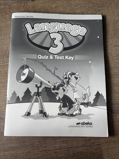 Abeka Language 3 Teacher Quiz and Test Key Fifth Edition LIKE NEW