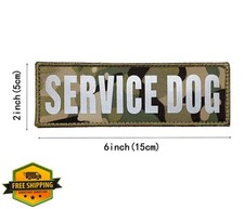 JUJUPUPS 2 Pack Service Dog Patches In Training Do Not Pet Hook Loop