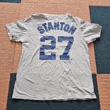 Stanton New York Yankees Majestic Youth T-Shirt Medium 10/12 Gray 27 Z5a
