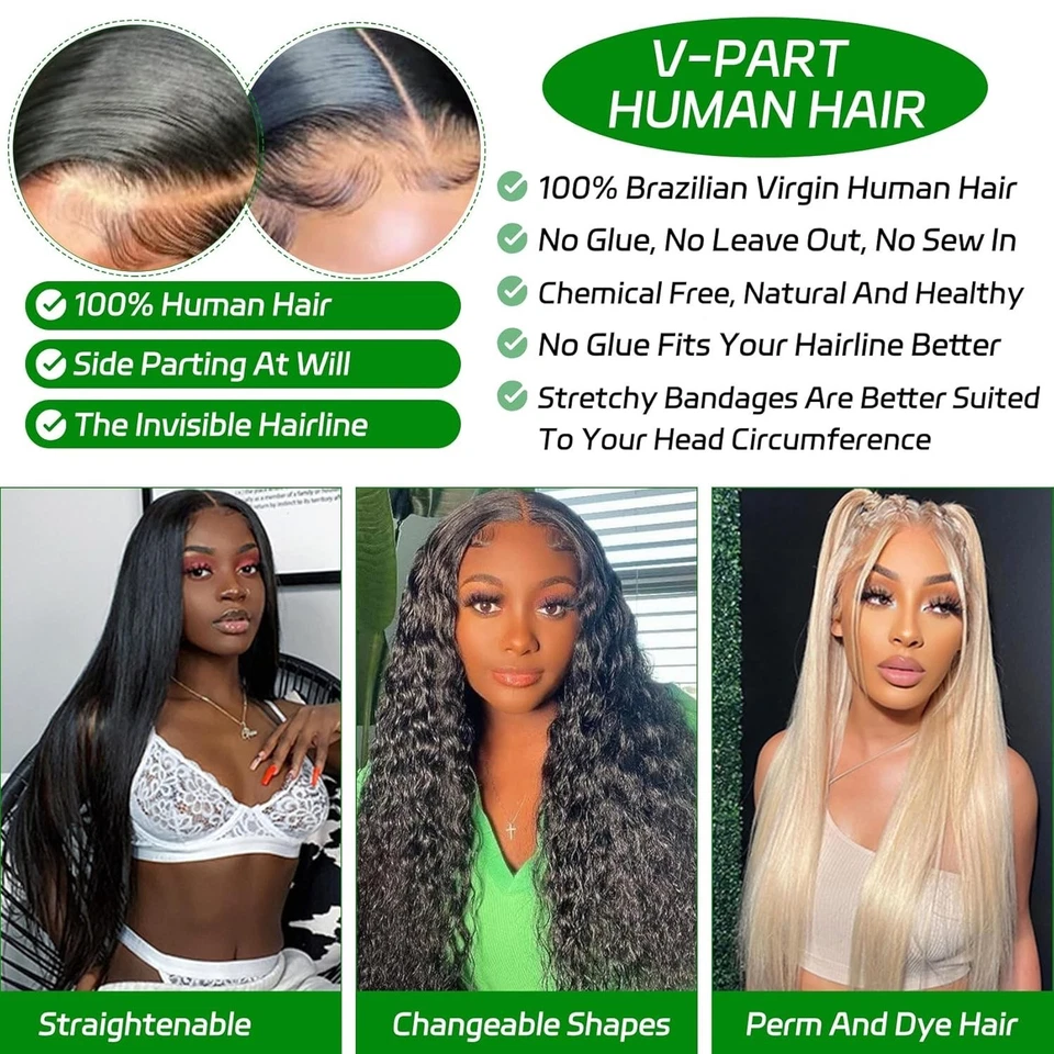 Peluca de cabello humano rizado recto u parte peluca de cabello humano yaki para mujeres negras Foto 3 de 4