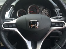 Black H Steering Wheel Emblem Badge Fit For Civic Crv Accord Odyssey 50 X 40mm