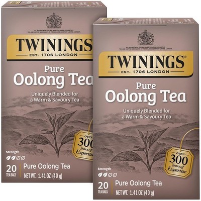 Twinings Pure Oolong Tea 2-Pack   Golden Caffeinated 20 Count (Pack of 2)