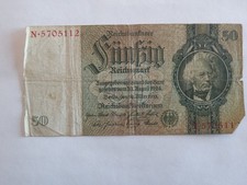 50 Reichsmark Reichsbanknote Berlin German Empire Germany 1933 WW2  HG18