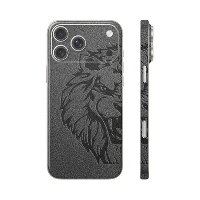 Phone Skin/Phone Wrap For iPhone, Samsung & Android Lion Engraved leather Skin