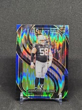 2024 Panini Select #148 Jackson Powers-Johnson RC Black Blue Shock Prizm Rookie