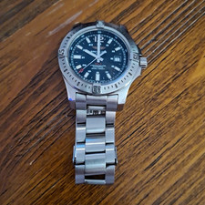 Breitling Colt A57035 41mm Quartz Black Dial SS Bracelet Date 200m Diver