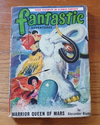 Fantastic Adventure USA Pulp featuring painted Good Girl Cover Art Sept 1950 - Image 1 of 3