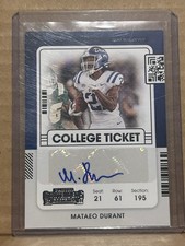 2022 Chronicles Contenders Draft Picks Mataeo Durant College Ticket Autograph