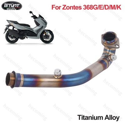 Exhaust Front Link Pipe For ZONTES 368G/D/M/K/E Muffler Pipe Escape Titanium