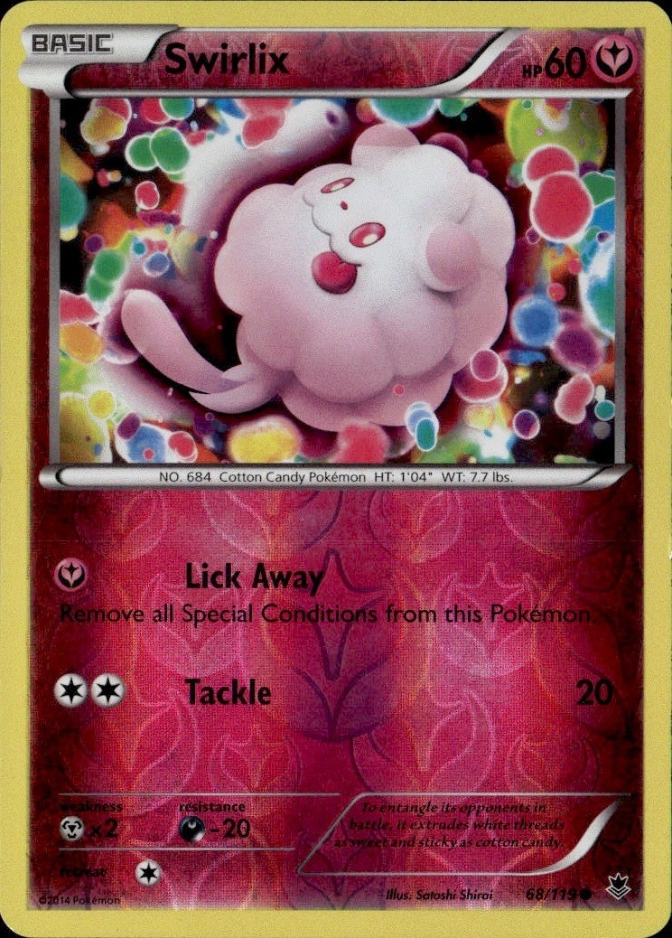 Swirlix Reverse Holo Common PHF XY - Phantom Forces 68/119 LP-NM