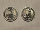 Lot Of 2 - 1 Ounce 999 Fine Silver 2023 Britannia's