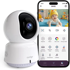 Smart Baby & Pet Monitor with 2K QHD, Night Vision, 2-Way Audio, App Control