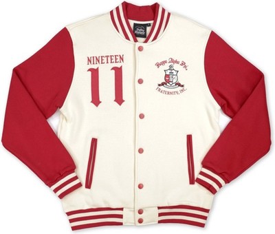 Big Boy Kappa Alpha Psi Divine 9 Mens Fleece Jacket [Ivory White - 4XL]