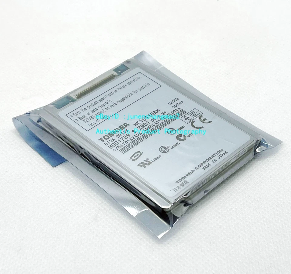 Toshiba MK1011GAH 100GB 1.8" CE hard drive for notebook/ IPOD/ Video camera. - Image 4 of 4