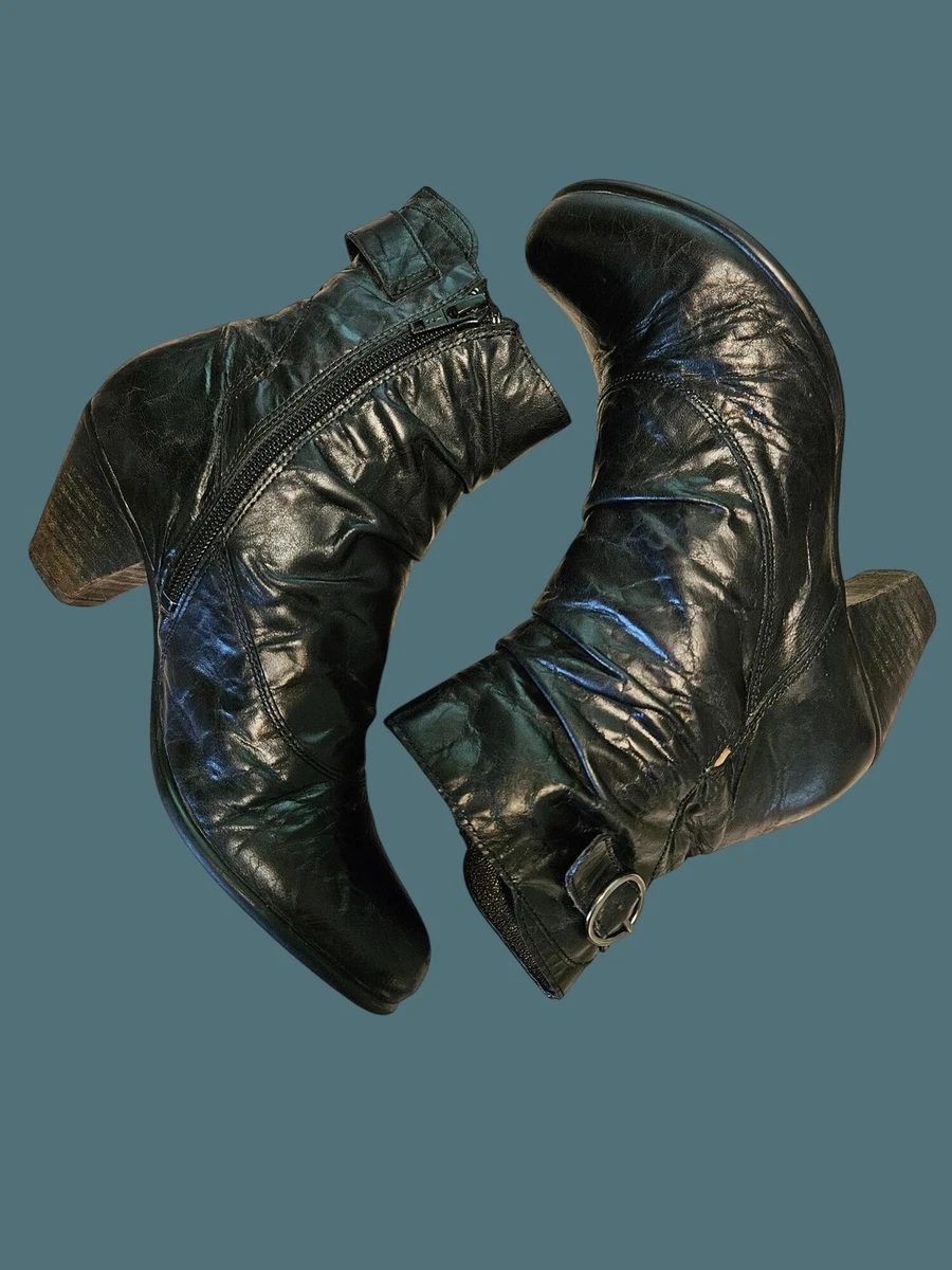 Bottes Cuir Noir Fidji Doublées Cuir - Taille 40 - Modèle Acne Studios Pistol - TBE Occasion