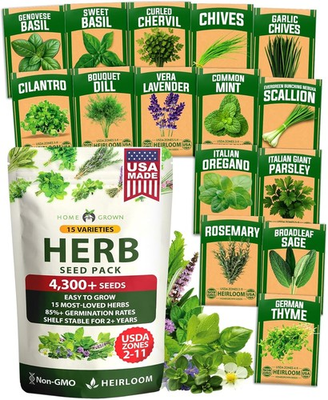 #ad Complete Herb Garden Kit 10 15 Heirloom Seeds for Home amp; Hydroponic Growth $16.99