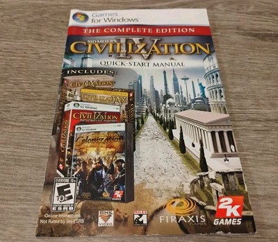 Sid Meier's Civilization IV: The Complete Edition (Windows PC, 2009) Manual Only