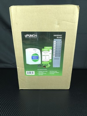 Upunch HN1500c Employee Time Clock Bundle With 100-Cards & 1 Time Card Rack