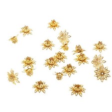 20x Flower Bead End Caps 16mm for Jewellery Making Findings Bracelets Accs