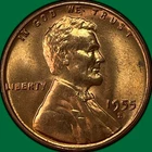 1955-D Lincoln Wheat Cent Brilliant Uncirculated BU Coin #39428