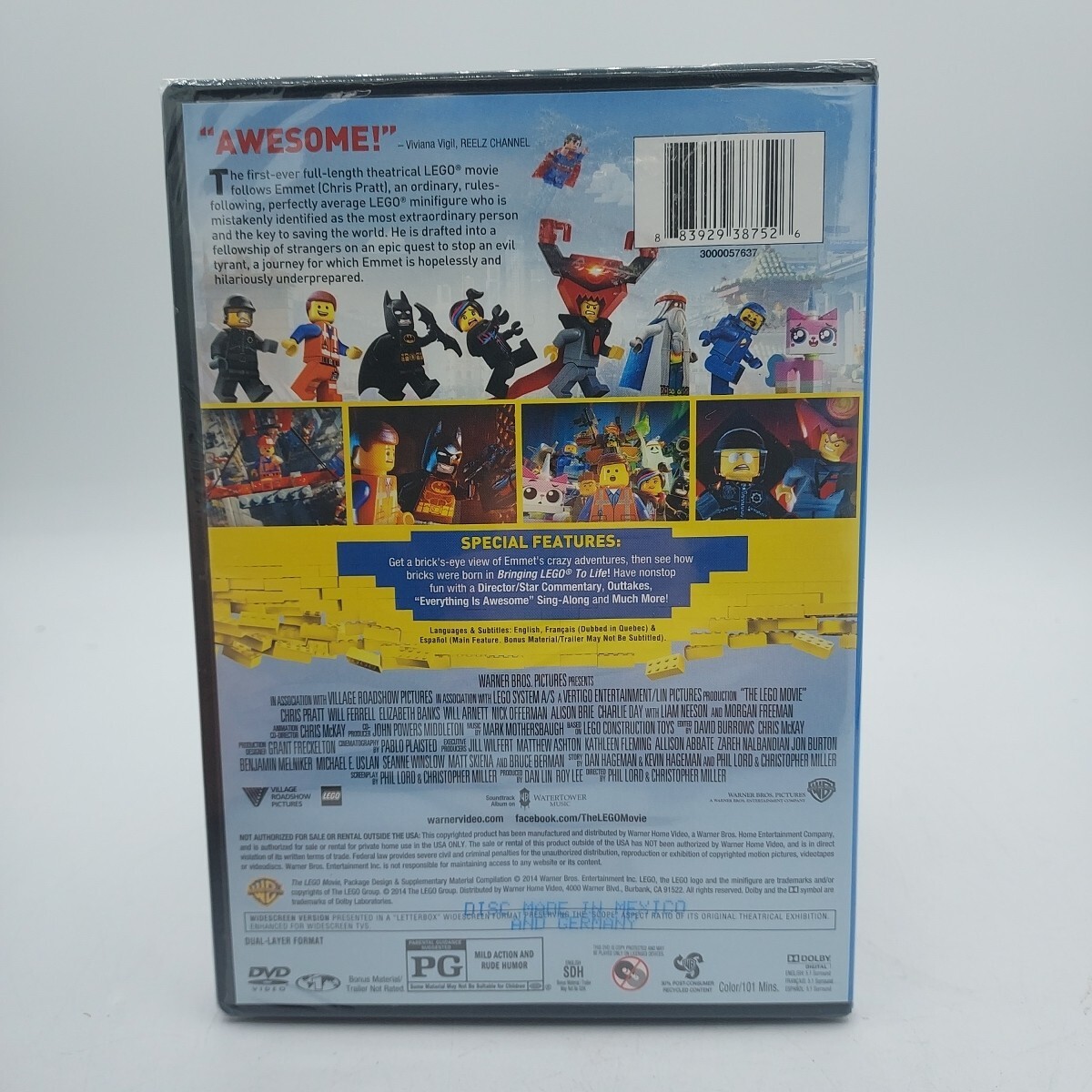 The LEGO Movie (DVD, 2014, 2-Disc Set, Special Edition) NEW