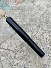 VINTAGE PARKER FOUNTAIN PEN 20-1/2 JACK KNIFE SAFETY BABY LUCKY CURVE 14K F FLEX