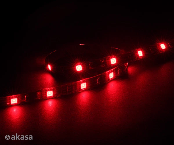 Akasa Vegas M Red Magnetic 15 x LED Strip Light, Bright, Flexible + Reusable - Image 2 of 4