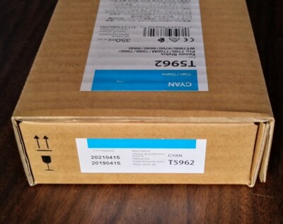 04-2021 Genuine EPSON T5962 Cyan Ink 350ml for Stylus 7700/7890/7900/9890/9900