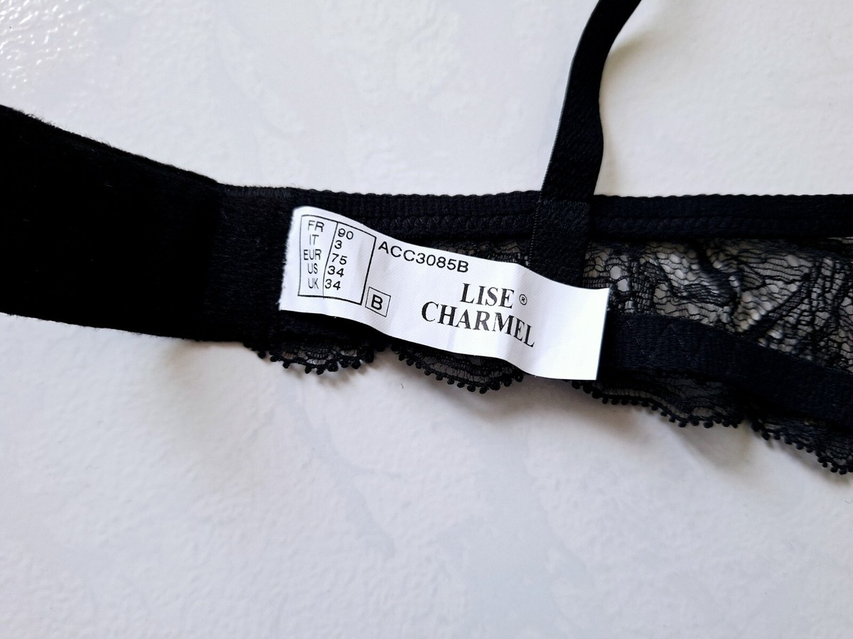 Soutien-Gorge Lise Charmel Modèle J'Avoue 90B - Noir/Rose - Corbeille Armée - Neuf Sans Étiquette