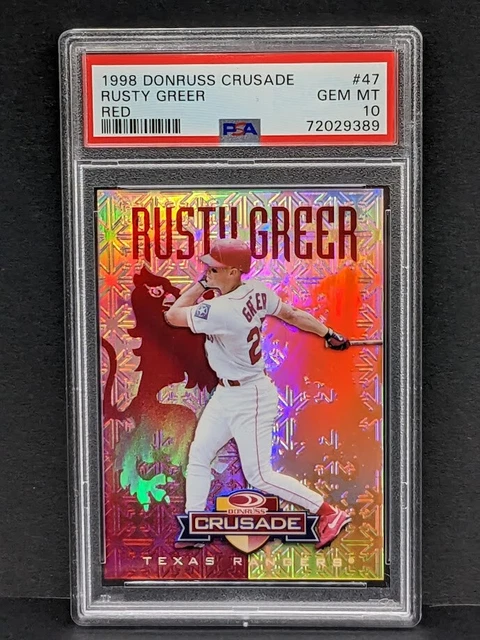 1998 Donruss Crusade Red Rusty Greer /25 PSA 10 GEM MINT *POP 1 The Crown Jewel!
