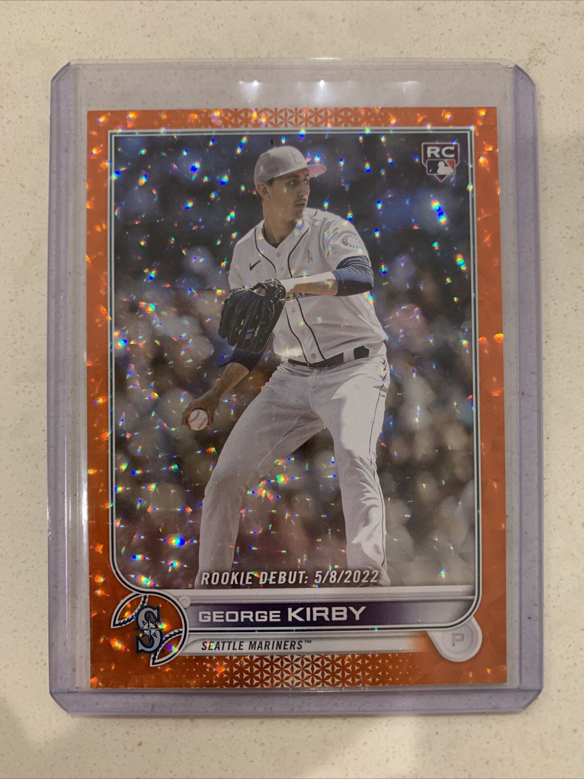 2022 Topps Update Series -  #US290 George Kirby (RC) Orange Foil Parallel /299