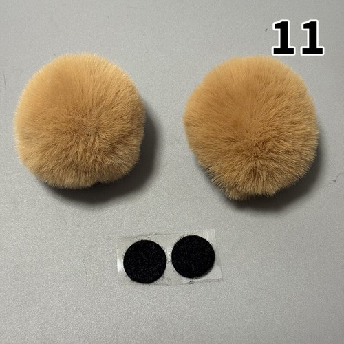 8CM Plush Bear Ear Electric Helmet Decors Accessories Sticker Cosplay Styling - Picture 23 of 29